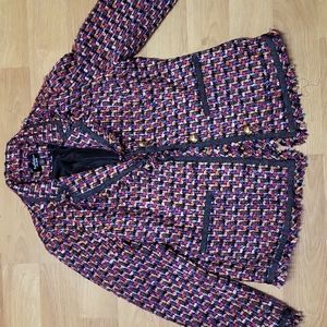 Katherine New York Awesome tweed fringe detail Sz Large